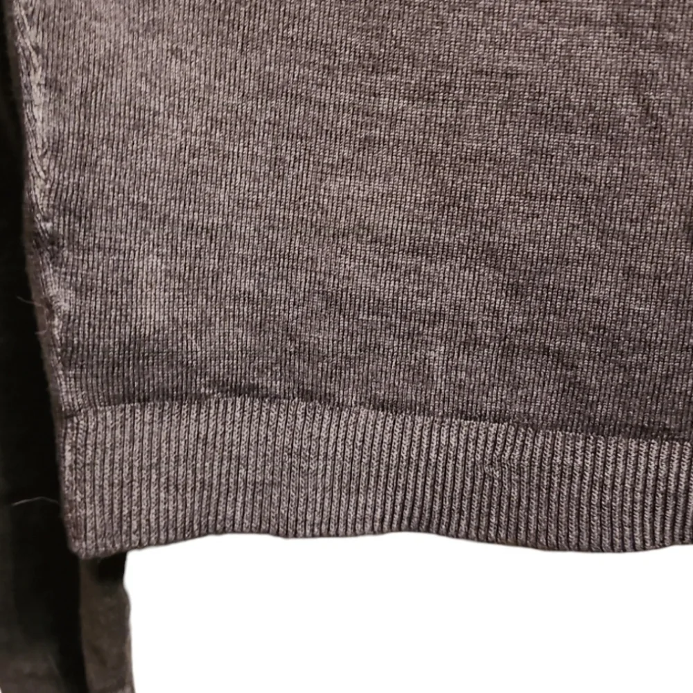Alan Paine 100% MERINO WOOL V-Neck Sweater Gray Men's Medium
